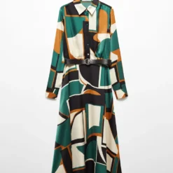 Robe Chemise Géométrique 19 Robe Chemise Géométrique -Promos Chaudine Magasin 57095979 43 B