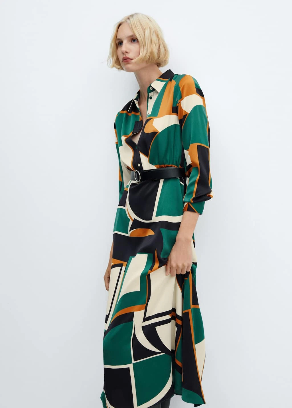 Robe Chemise Géométrique 5 Robe Chemise Géométrique – Image 5