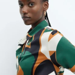 Robe Chemise Géométrique 16 Robe Chemise Géométrique -Promos Chaudine Magasin 57095979 43 D4