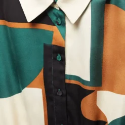 Robe Chemise Géométrique 18 Robe Chemise Géométrique -Promos Chaudine Magasin 57095979 43 D8