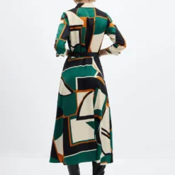 Robe Chemise Géométrique 12 Robe Chemise Géométrique -Promos Chaudine Magasin 57095979 43 R