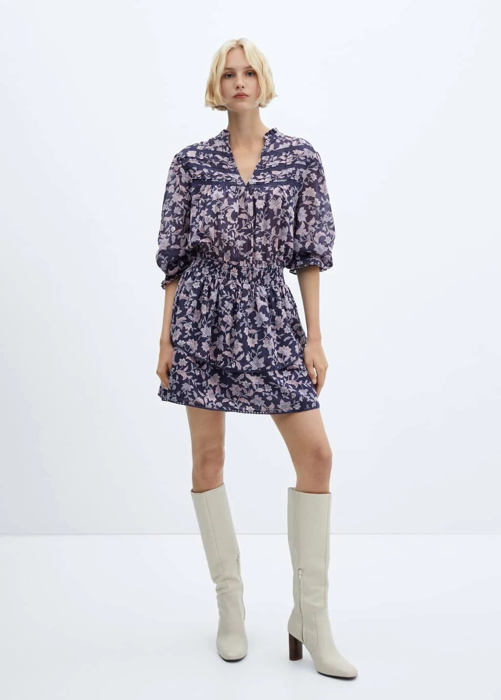 Robe à Fleurs Volantée 2 Robe à Fleurs Volantée – Image 2