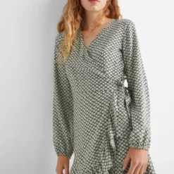 Robe Imprimée à Volants