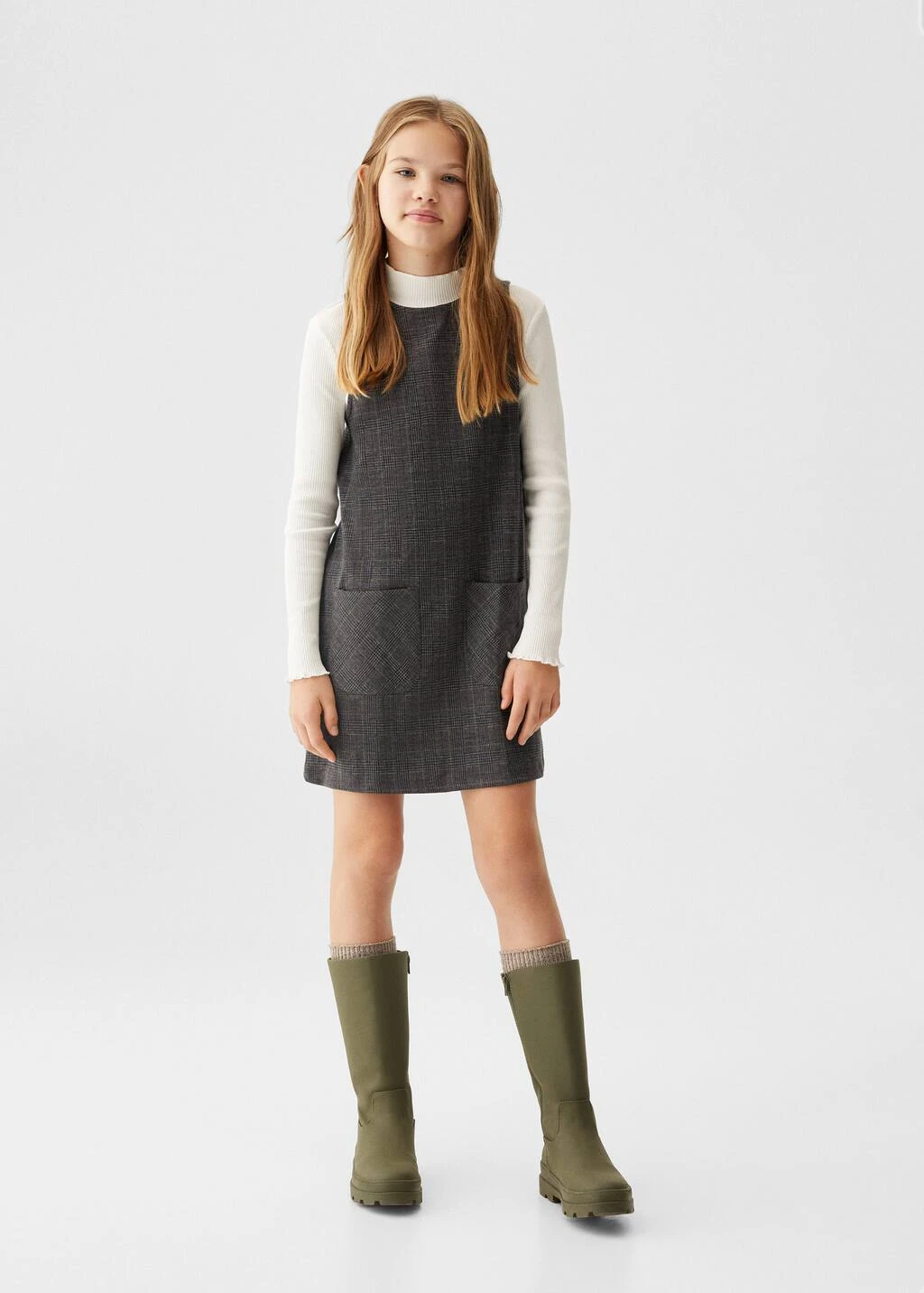 Robe Chasuble à Carreaux 2 Robe Chasuble à Carreaux – Image 2